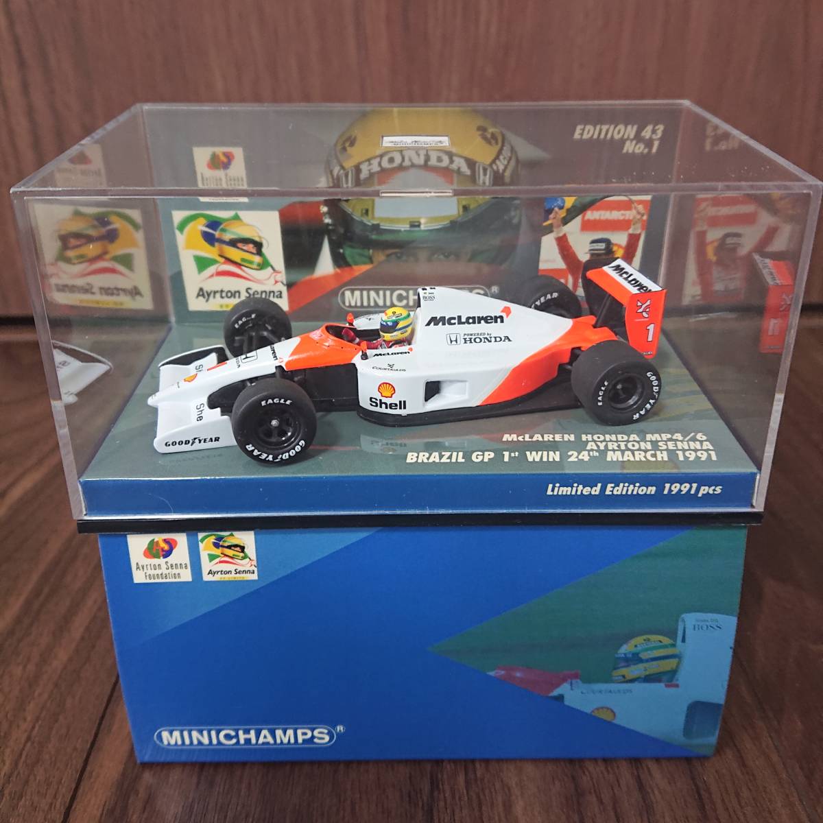 1/43 マクラーレン MP4/6 A.セナブラジルGP 1/43 マクラーレン MP4/6 A.セナ ブラジルGP