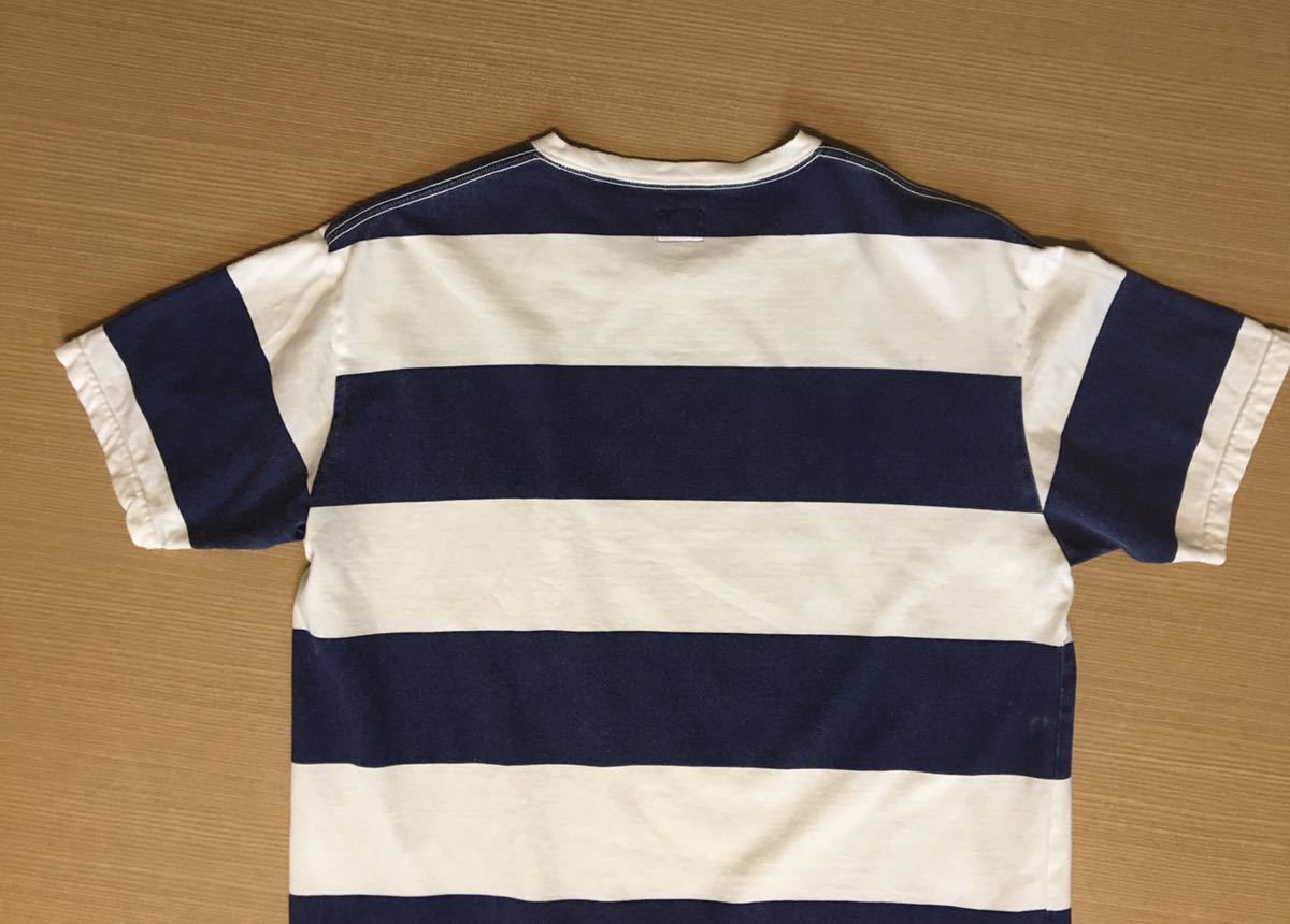 BLUEBLUE ボーダー ポケット Tシャツ ビッグシルエット HRM ハリウッド 