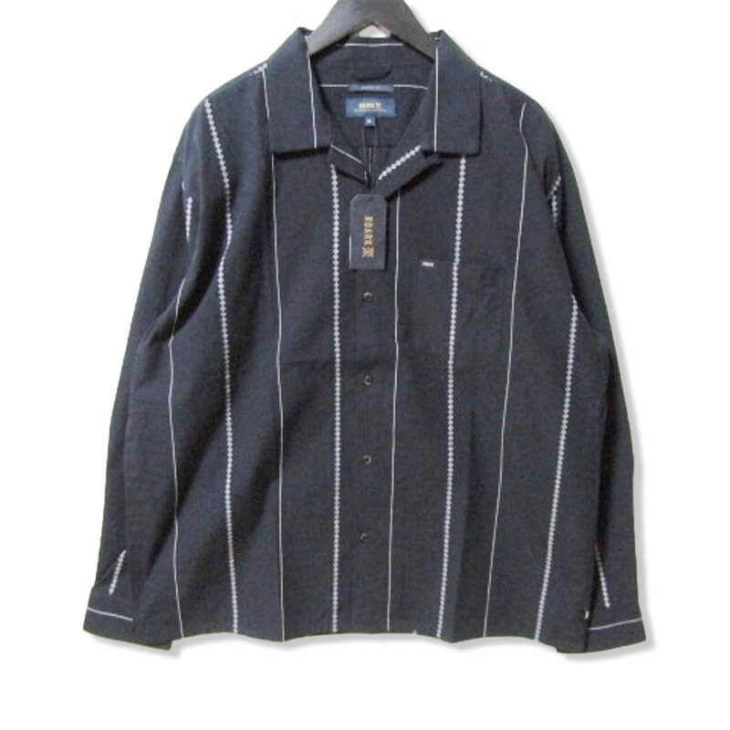未使用 ROARK REVIVAL ロアークリバイバル 長袖シャツ RLWJ901-DNV JOURNEY STRIPES L/S JACQUARD WOVEN XL タグ付き 27103490