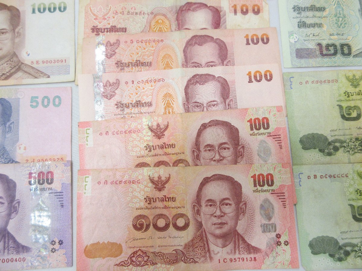 外国紙幣 タイ 3440バーツ コレクション(アジア)｜売買された タイバーツ 紙幣 計6000バーツ