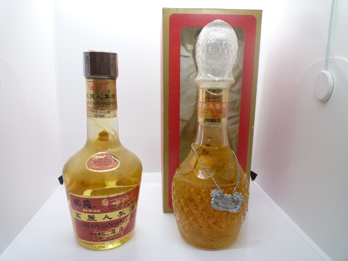 古酒 未開栓】【1000円スタート】高麗人参酒 2本 KOREAN GINSENG JU 