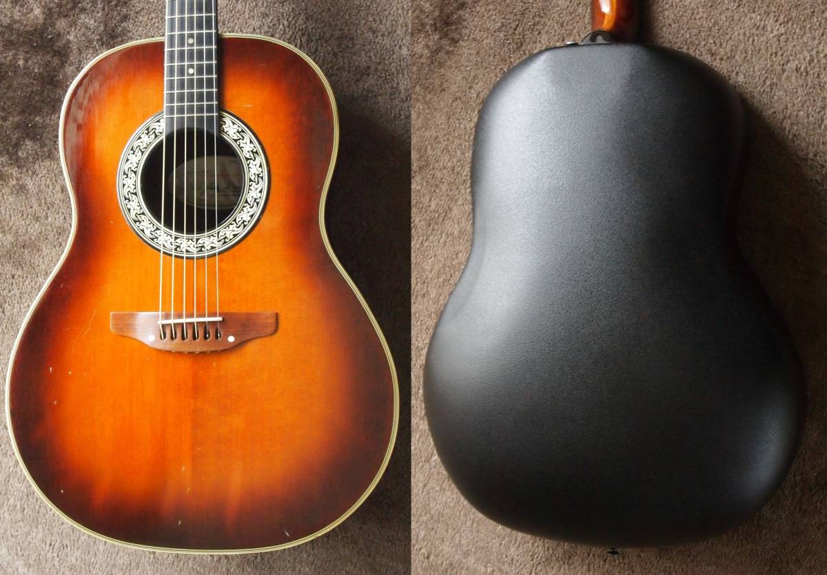 Ovation Guitar Balladeer Acoustic Used 1111-1 Sunburst 1111-4 
