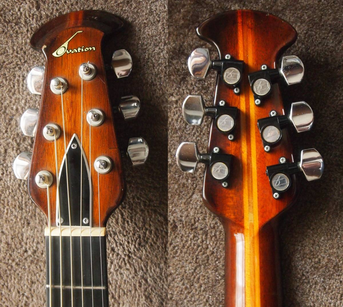 Ovation Guitar Balladeer Acoustic Used 1111-1 Sunburst 1111-4 