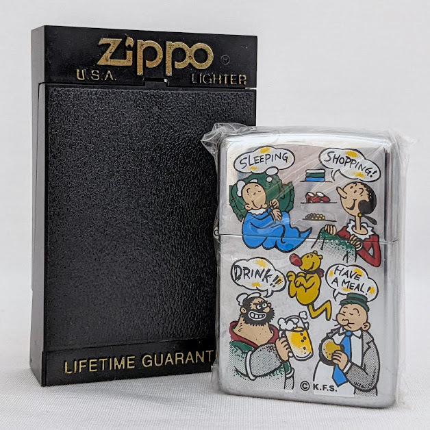 980】未使用品 ZIPPO ジッポ オイルライター POPEYE ポパイ シルバー