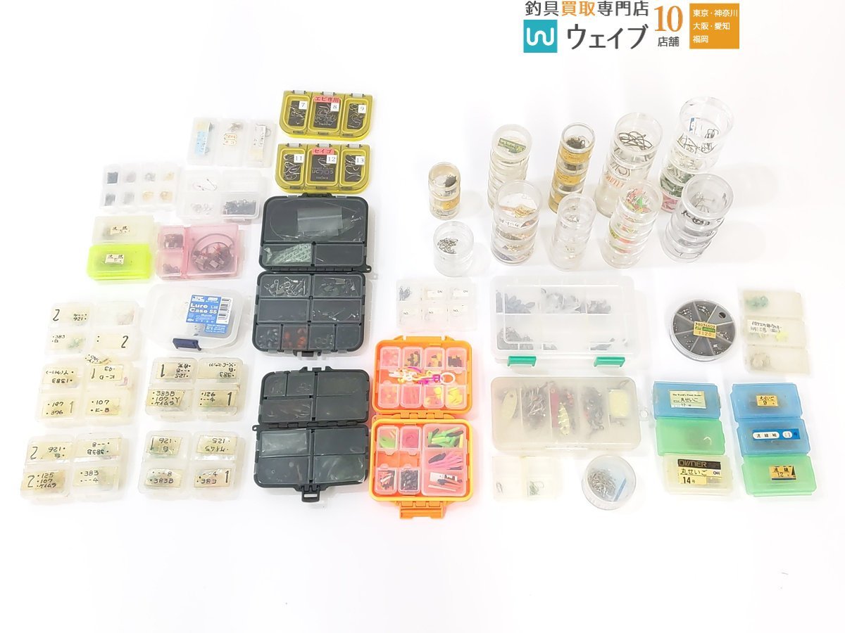 ケース入り せいご針 ちぬ針 サルカン 等 針 釣り針 釣り用品 計35ケース分