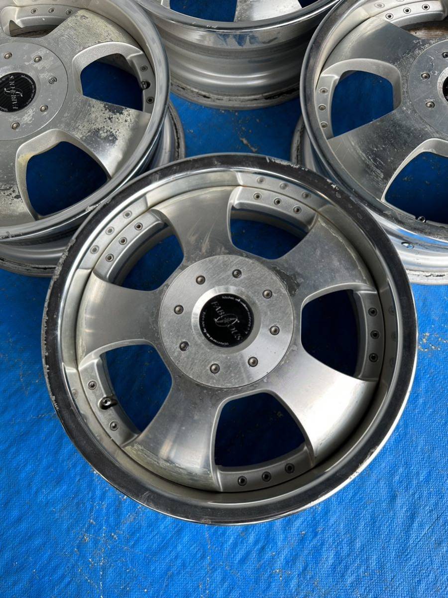 FABULOUS 深リム 15インチ5.5J 4穴PCD 100 ＆110 オフセット38 中古