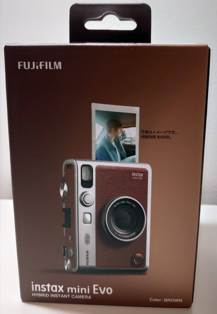 【未使用】FUJIFILM 富士フイルム ハイブリッドインスタントカメラ 『チェキ』 instax mini Evo ブラウン