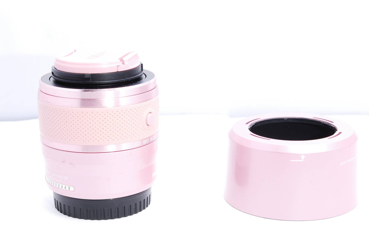 〓フード付〓Nikon 1NIKKOR 30-110mm 3.8-5.6 VR ピンク レンズ 一眼