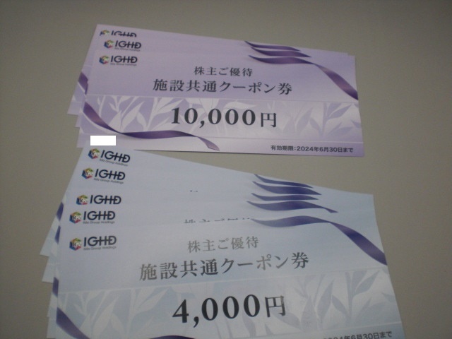 飯田グループHD株主優待施設共通クーポン券50000円分
