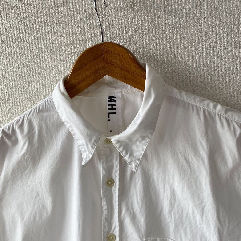 MHL. マーガレットハウエル コットン 長袖 シャツ M エムエイチエル 白 