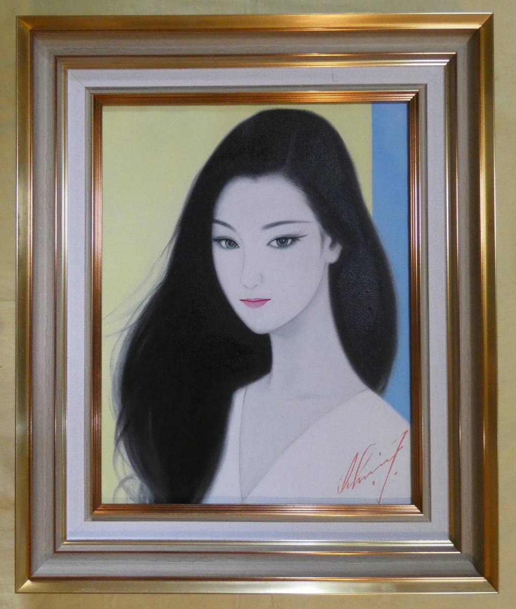 東直樹 春陽会 『アネモネ』 4号 油彩 油絵 絵画 原画 肉筆 額装 直筆