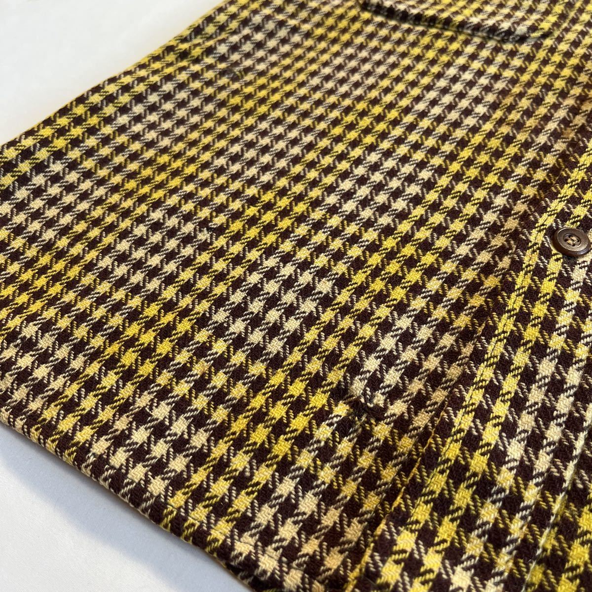 40s Duxbak Utica カットオフ ウールシャツ ビンテージ 半袖 千鳥格子 