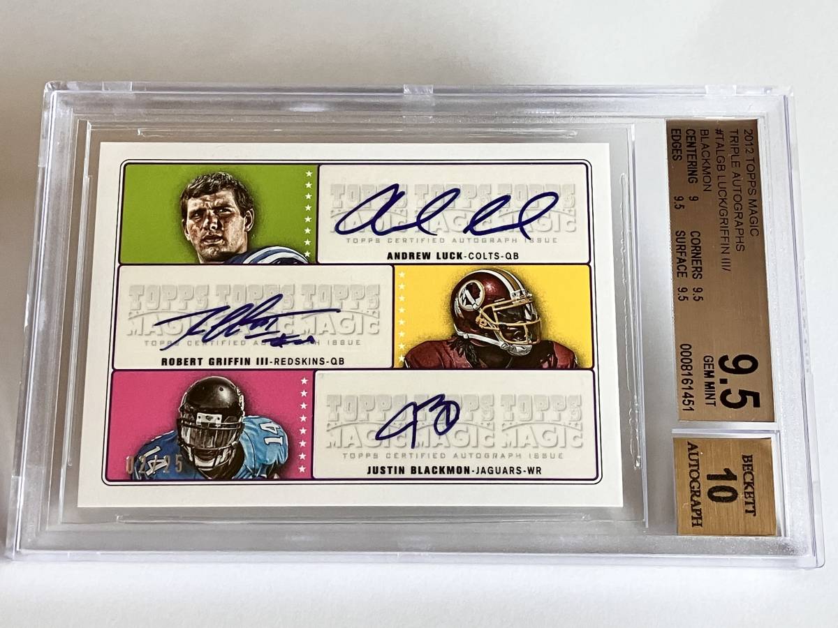 格安，限定SALE BGS 9.5 LUCK / GRIFFINⅢ / BLACKMON 2012 Topps MAGIC TRIPLE AUTO /25(スポーツ)｜売買されたオークション情報、yahooの商品情報をアーカイブ公開 - オークファン その他