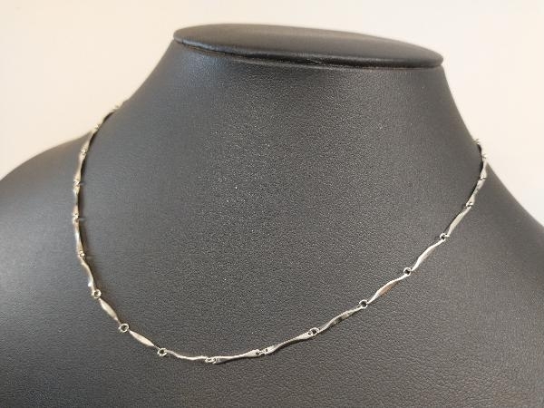 切子タイプ40センチしっかりチェーン ずっしり！Ｐt850 Pt850 切子チェーンネックレス 6g 40cm 幅2mm 切り子 プラチナ 店舗
