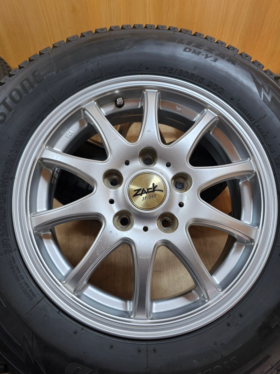BRIDGESTONE DM-V3 175/80R15 90Q ZACK JP-102 15×5J+50 5H114.3