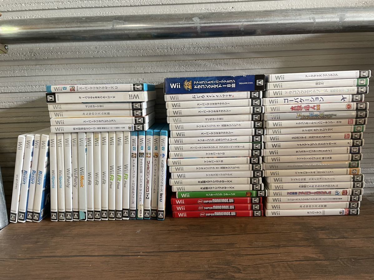 ジャンク扱い　Wii WiiUソフト　まとめセット Wii Wiiソフト WiiUソフト 任天堂 65本まとめ売り Wii まとめ ソフト