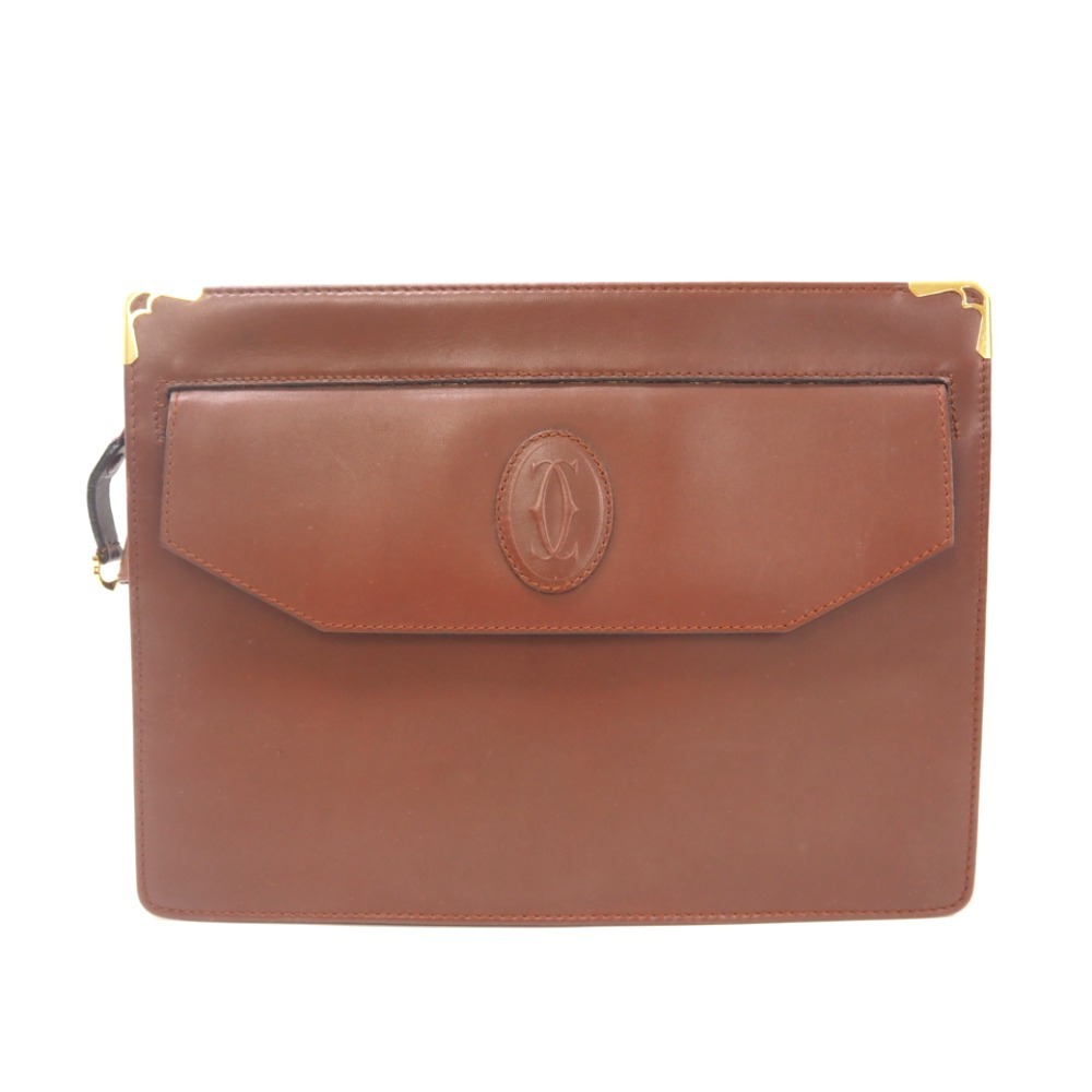100%新品，新作登場 CARTIER/カルティエ クラッチバッグ 型押しロゴ