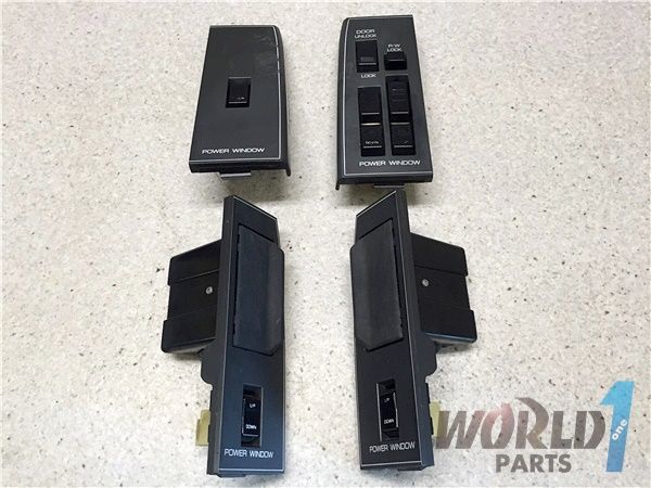 【希少】R31 スカイライン 前期 4ドア パワーウインドウスイッチ 1台分セット 電装品 パネル 灰皿 純正 HR31 SKYLINE 旧車