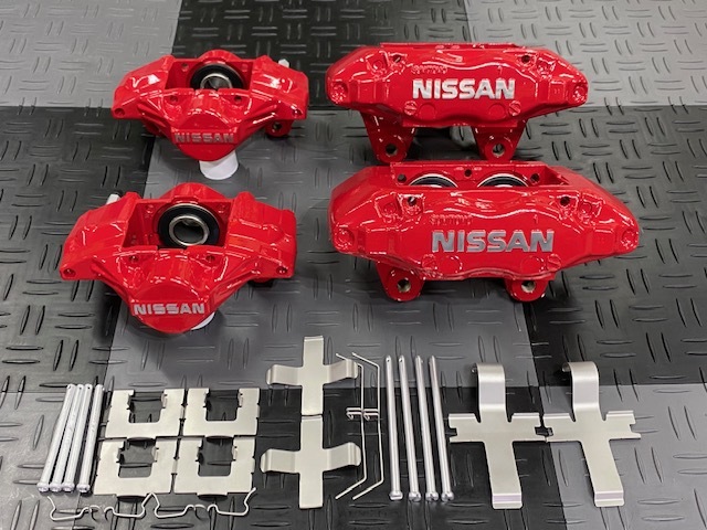 パウダーコート!!オーバーホール済!!スカイライン R32 GT-R BNR32ブレーキ キャリパー 前後 4POT/2POT [S13 S14 S15 180SX ECR33 ER34 Z32]