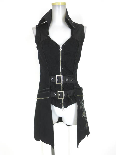 公*o様 ozzon ベスト オッズクローチェ Ozz Croce 龍刺繍入りロングベスト / オッズオン オッズクローチェ Ozz