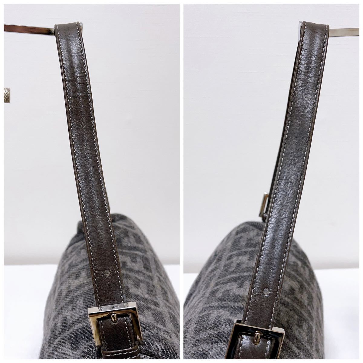美品】 FENDI フェンディ マンマバケット ワンショルダーバッグ ズッカ 