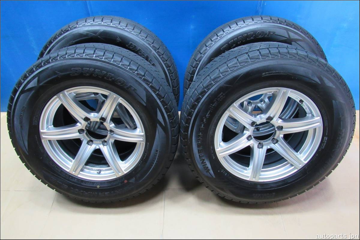 ★5218★ダンロップ・265/65R17スタッドレス・2021年・タイヤ・社外17×7.5・ET25・穴6・PCD139.7・アルミホイール4本★プラド150
