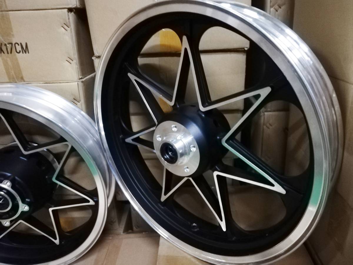 ZRX400 キャストホイール 黒/ブラック 前後18インチ/カイ ハヤシ 