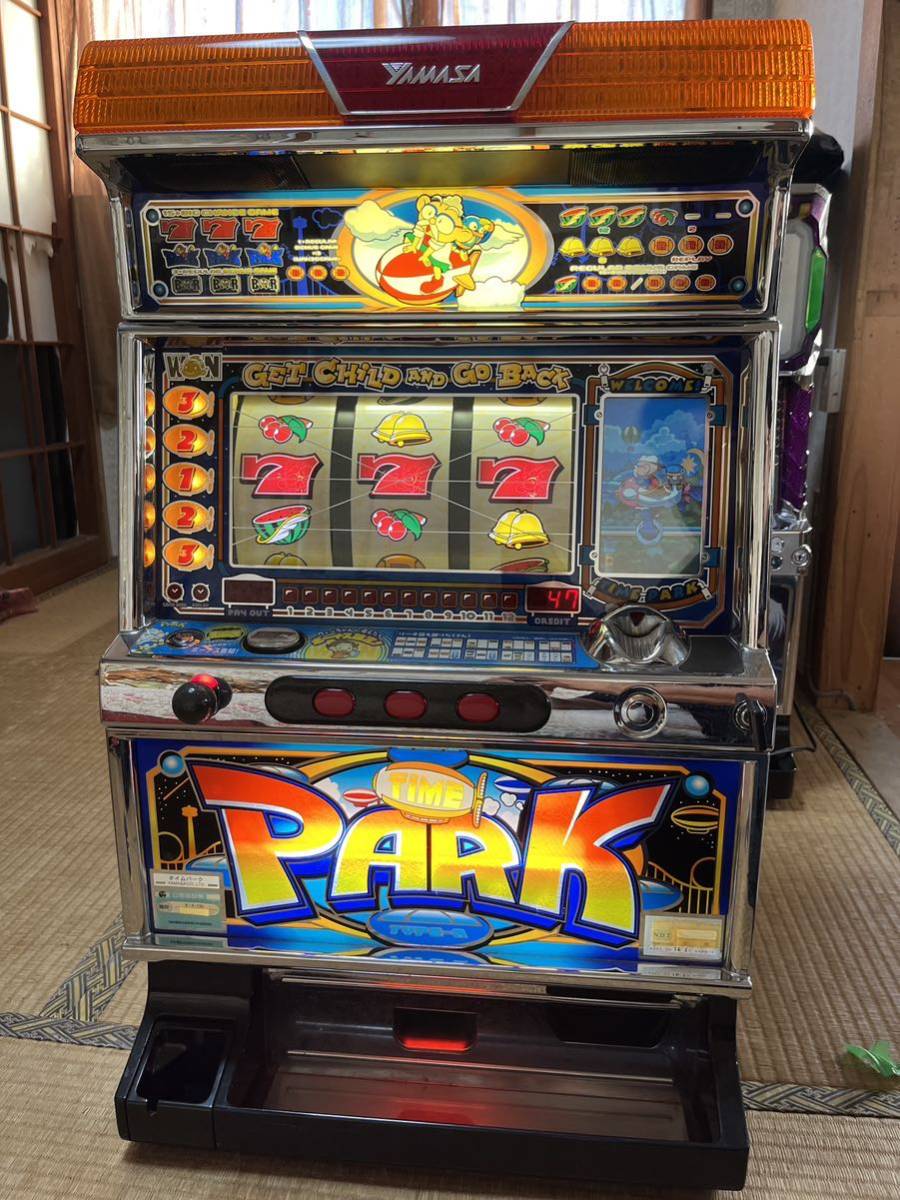 【送料安いです】タイムパーク　パチスロ実機　4号機　山佐　コイン不要機付き