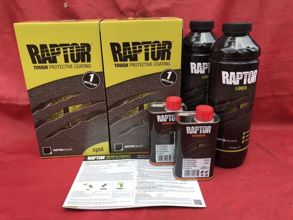 U-POL製のRAPTOR LINER ブラック 2L セット ラプターライナー ブラック