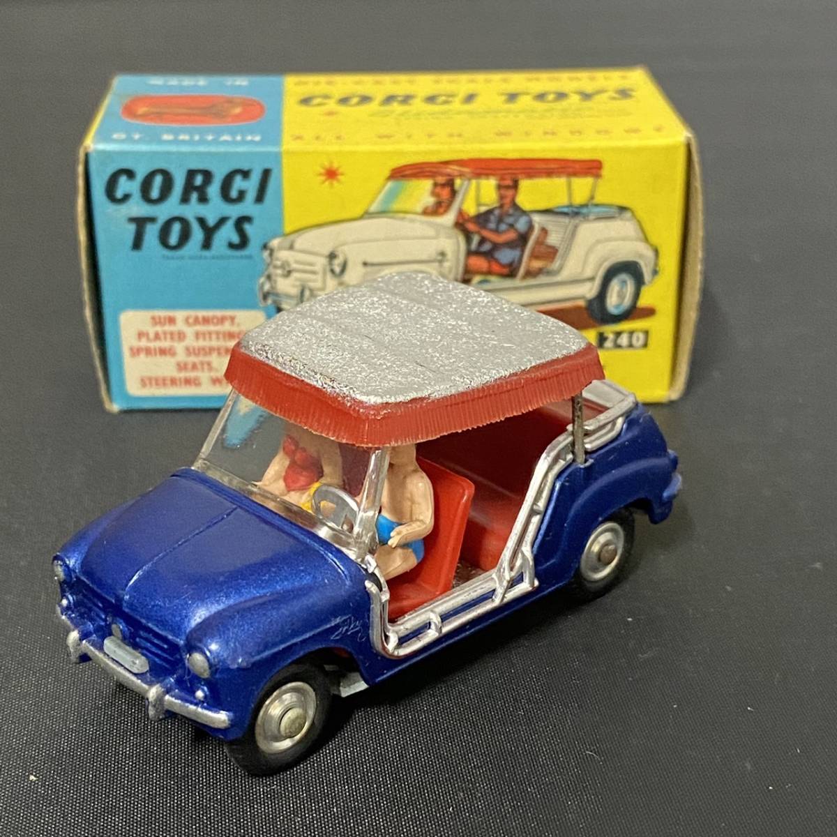 ♪♪CORGI イギリス製 GHIA-FIAT 600 Jolly フィアット 希少 入手困難 美品 コーギー 240♪♪