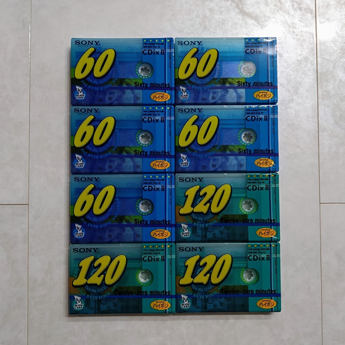 [未開封品] SONY カセットテープ CDix II 60x5・120x3 (ハイポジション）計8本セット