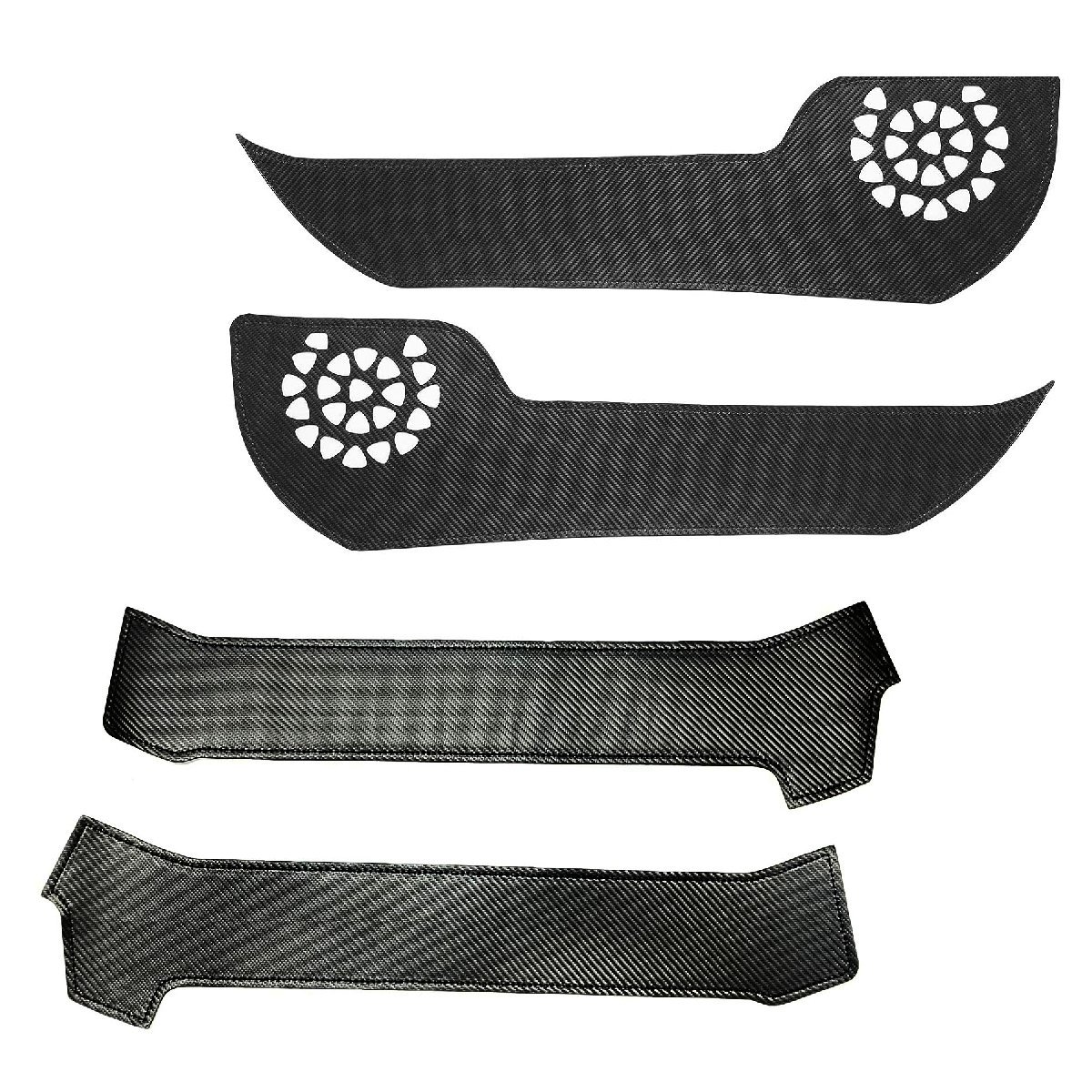 新品★POG フロントドア 座席下 キックガード 4枚セット パネルガード 90系 ノア ヴォクシー NOAH VOXY カーボン調 T13003-04CB-SET