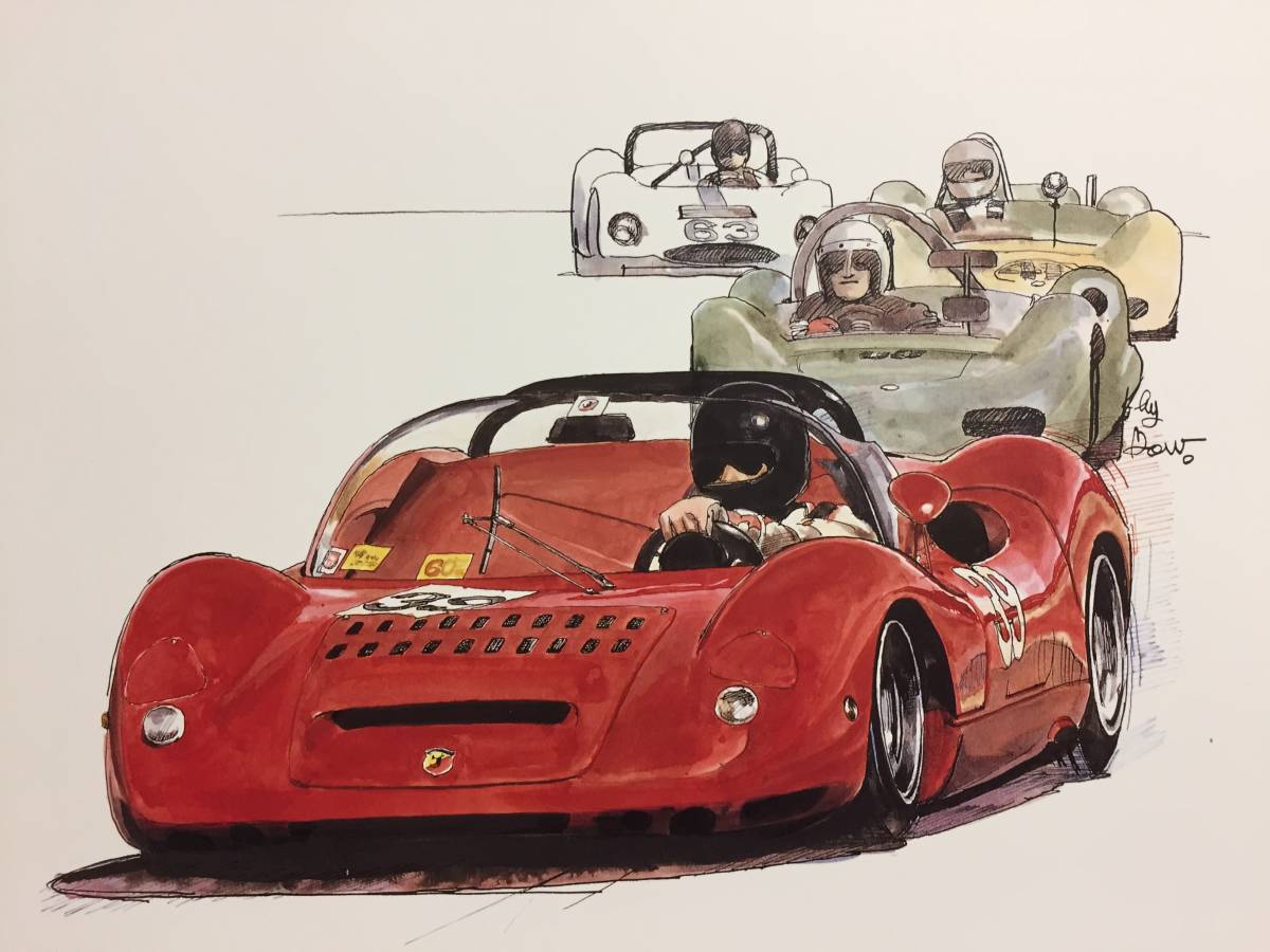 正規品 絶版】Bowイラスト アバルト 1000SP カーマガジン 82 Abarth