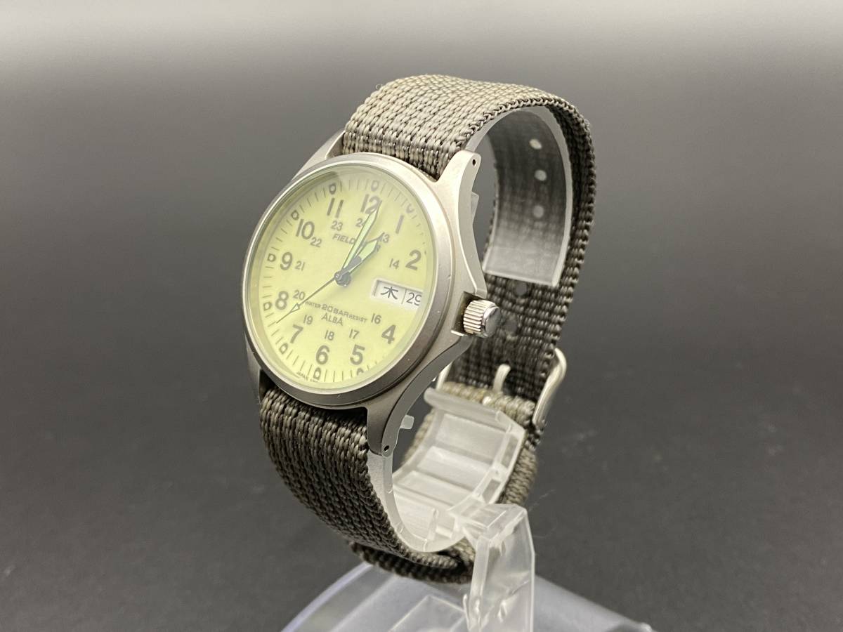 SEIKO ALBA アルバ ミリタリー 稼働品 ヴィンテージ ハミルトン