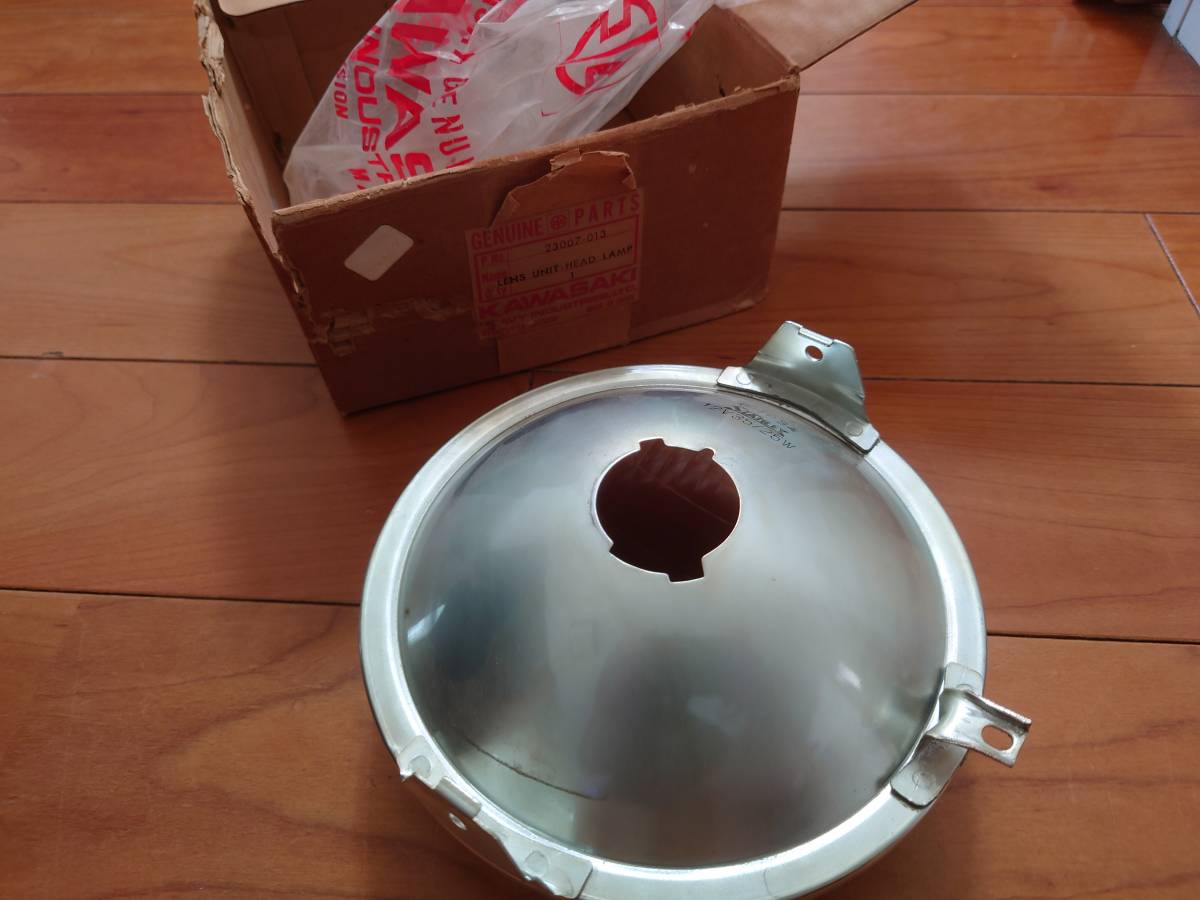 カワサキ　500ss用ヘッドライトレンズ　バルブ交換可能品　23007-013　検)ka h1 mach マッハ　トリプル