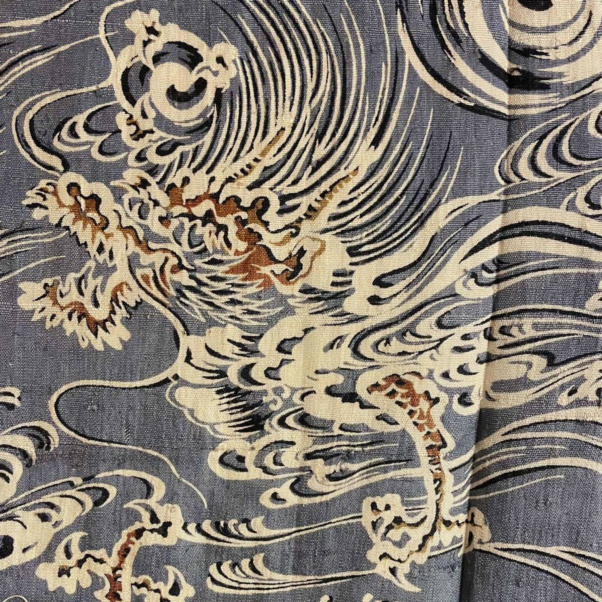 アンティーク　薔薇　刺繍帯　大正ロマン　4メーター3センチ位　六通柄 送料無料】アンティーク 開き 名古屋帯 黒 水色 黄色 バラ 刺繍 大正