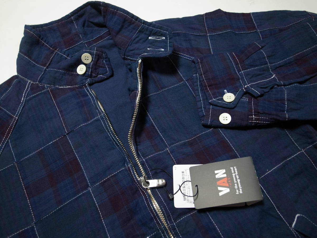 M）【新品・希少】VanJacketパッチワークマドラススウィングトップ