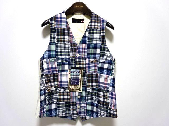新品 VAN JAC PATCHWORK VEST L size / ヴァンヂャケット パッチワーク 
