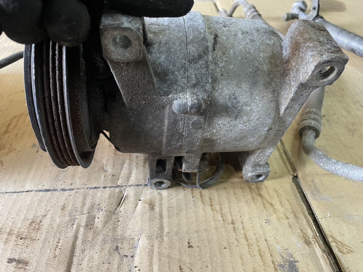 S14 シルビア 前期 ターボ 5MT 純正 エアコン コンプレッサー 配管 S13