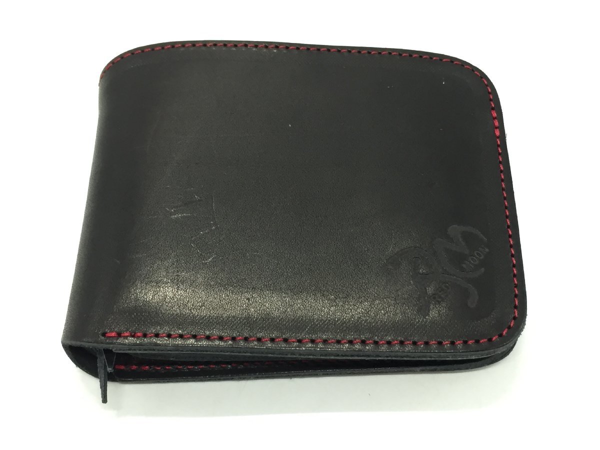 RED MOON/レッドムーン 長財布 革財布 color:ブラック 全長:約12.4cm
