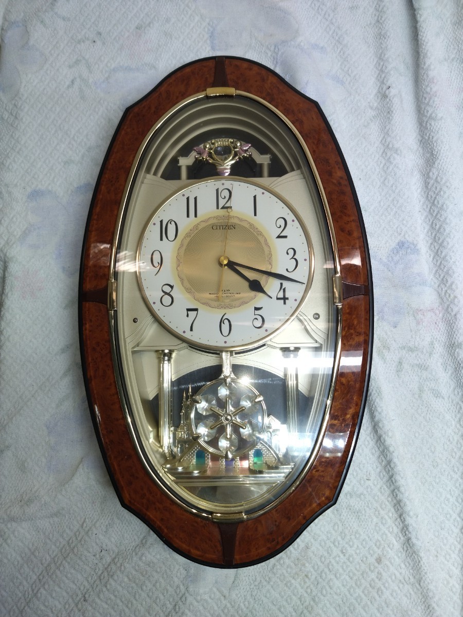 CITIZEN シチズン 4MN413-0 電波時計 掛時計 からくり時計 動作確認済