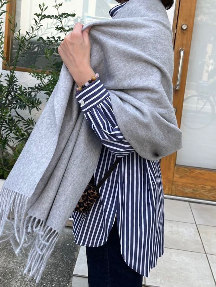 極上カシミヤ100%☆大判 ストール☆ 杢グレー 極上 カシミヤ100%☆大判ストール☆杢グレー 極上カシミヤ100%☆大判