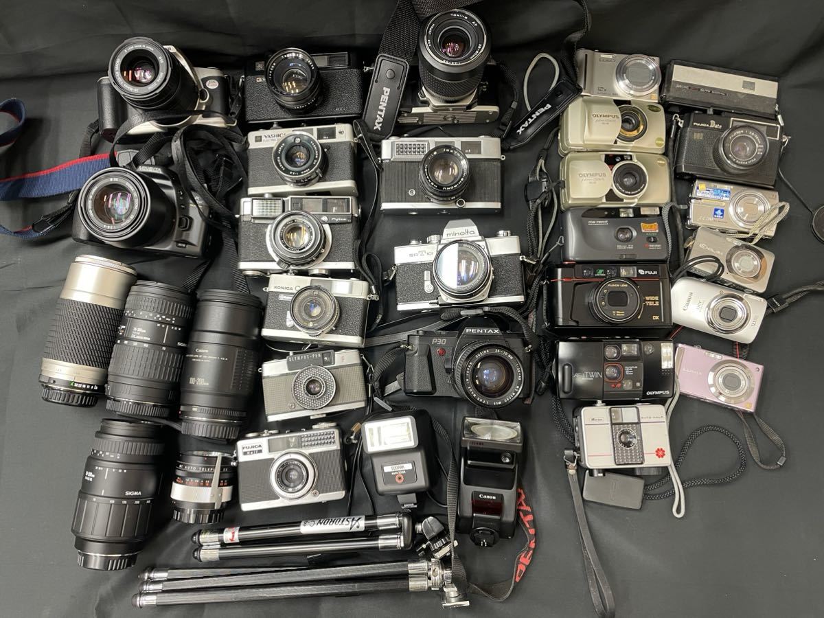 ジャンク カメラ レンズ まとめ Canon オリンパス ペンタックス MINOLTA 他