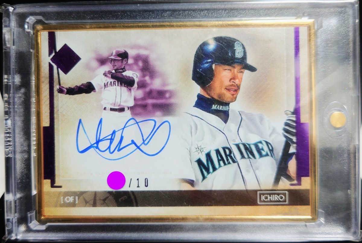 イチロー サインカード 10枚限定 Topps 鈴木 一朗 ゴールドフレーム 