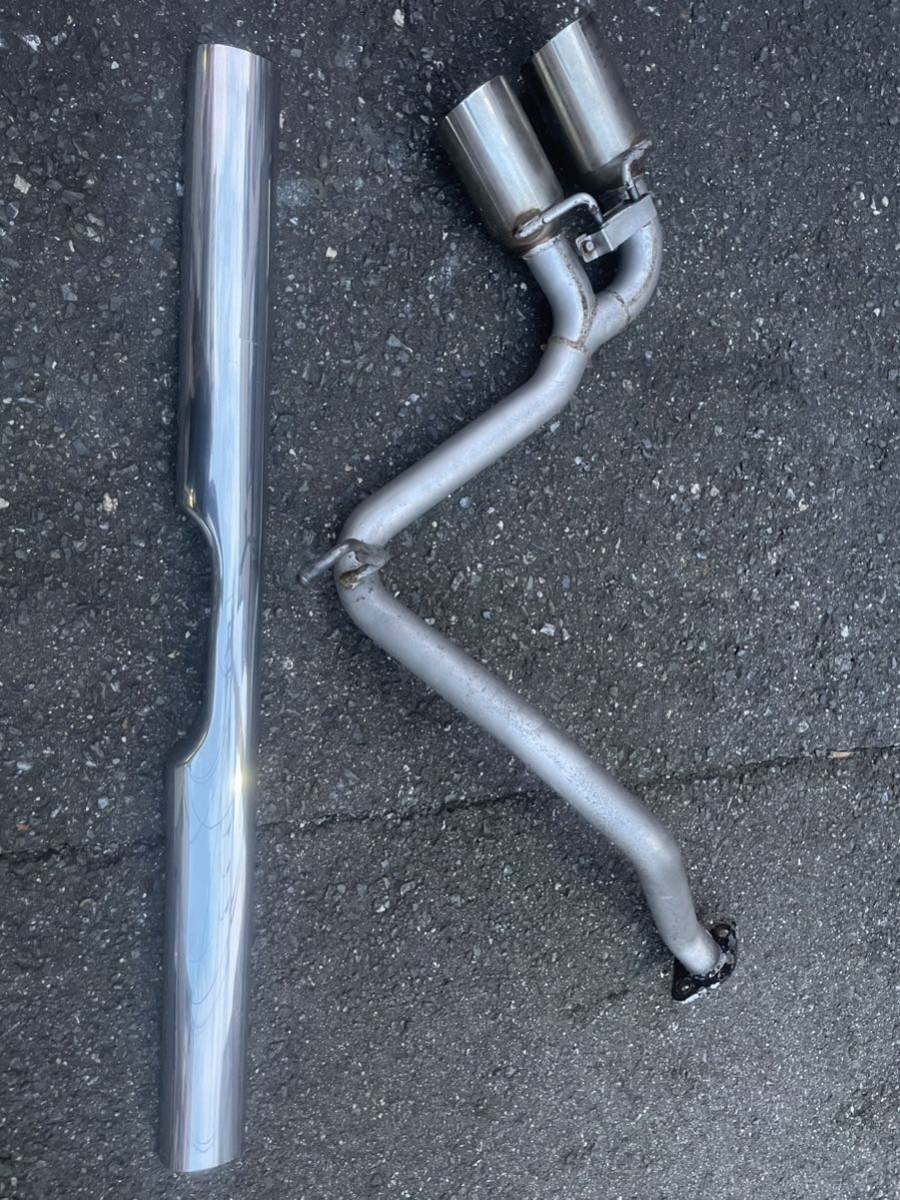 ダイハツ ミラジーノ l700用 センター2本だしマフラー メーカー不明