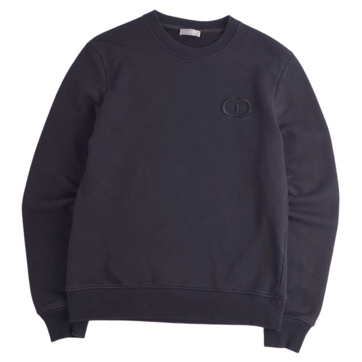 ディオールオム DIOR HOMME スウェット トレーナー ロングスリーブ CDロゴ コットン トップス メンズ S ブラック cg02db-rm10f02647