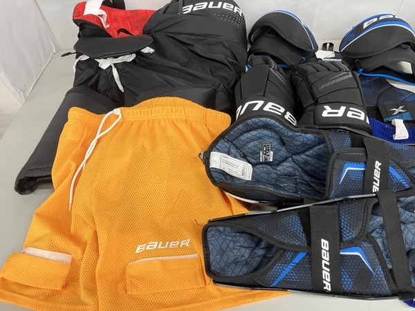 Bauer アイスホッケー 防具一式 収納バック付き ジャンク K7964527の