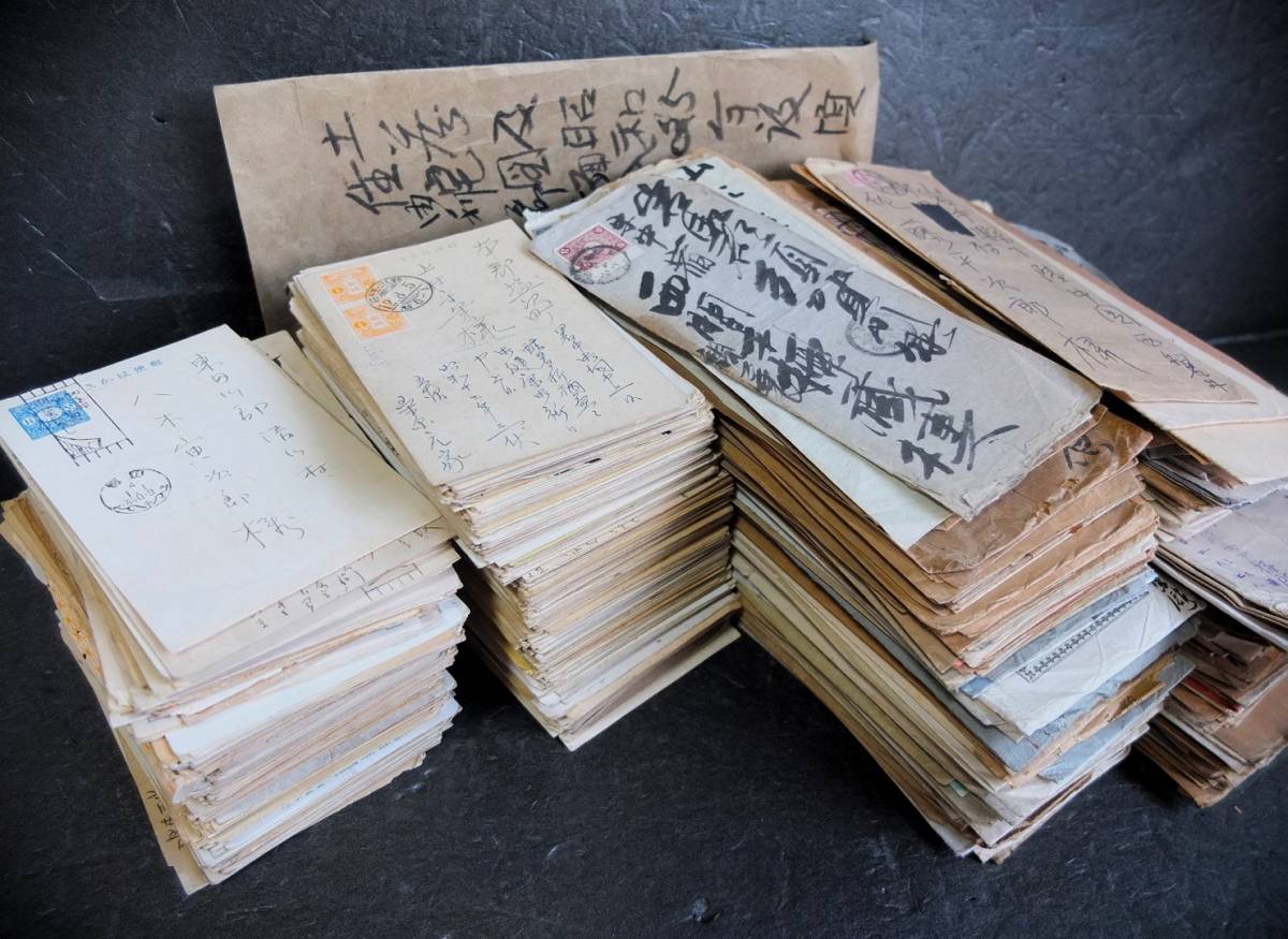 戦前エンタイヤ 封書&はがき 大量約3.6kg！軍事郵便，ボタ印，兵事事務，