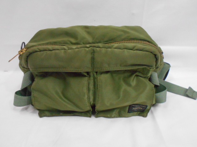 75 送60サ 0914%D05 PORTER TANKER ポーター タンカー ウエストバッグ ボディバッグ 中古品