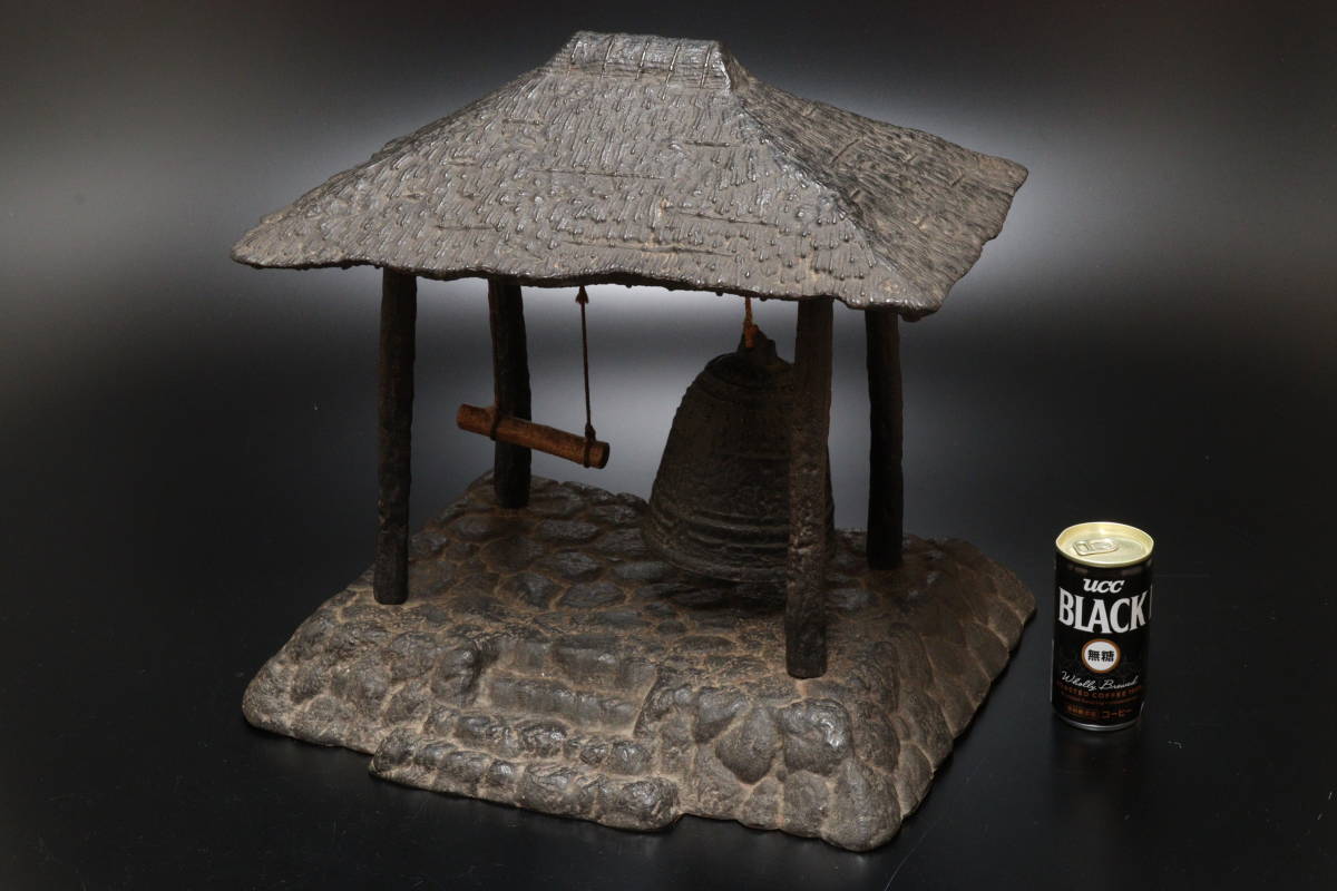 鉄製 鐘撞堂 喚鐘 釣鐘 吊鐘 置物 重量16.2kg